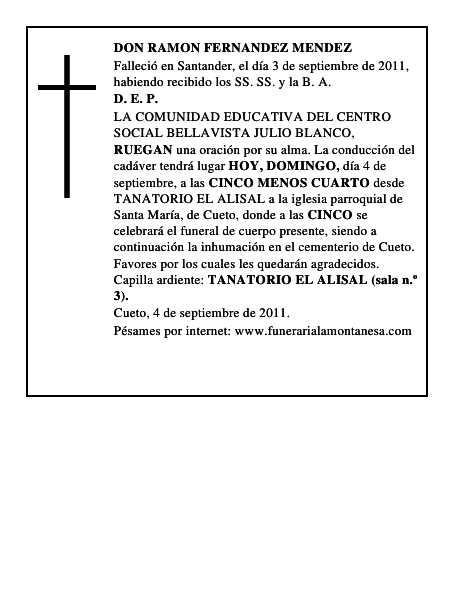 DON RAMON FERNANDEZ MENDEZ