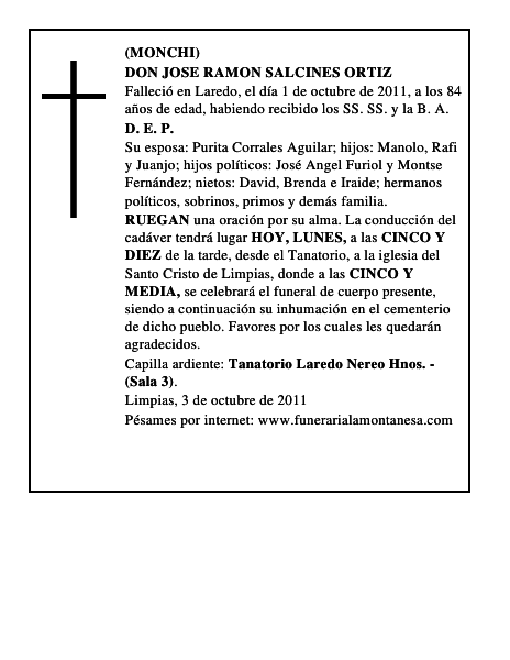 DON JOSE RAMON SALCINES ORTIZ