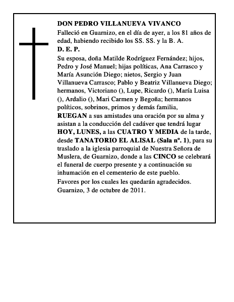 DON PEDRO VILLANUEVA VIVANCO