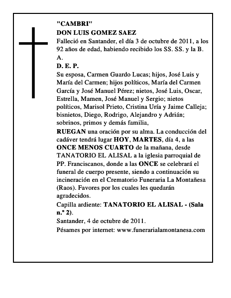 DON LUIS GOMEZ SAEZ