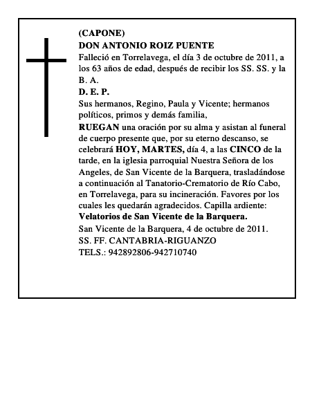 DON ANTONIO ROIZ PUENTE