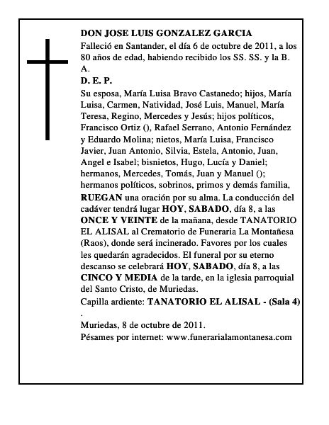 DON JOSE LUIS GONZALEZ GARCIA