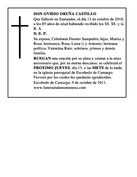 DON OVIDIO ORUÑA CASTILLO
