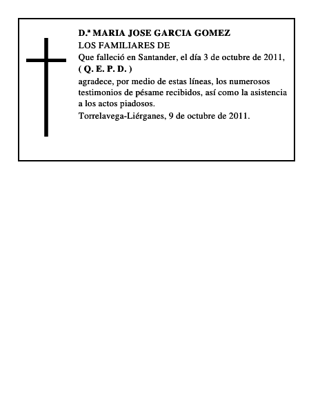 D.ª MARIA JOSE GARCIA GOMEZ