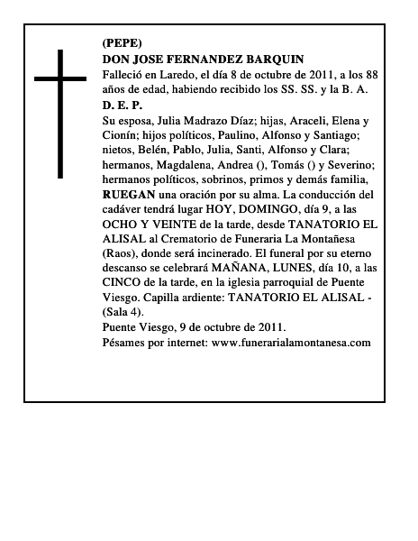 DON JOSE FERNANDEZ BARQUIN