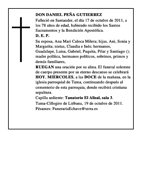 DON DANIEL PEÑA GUTIERREZ