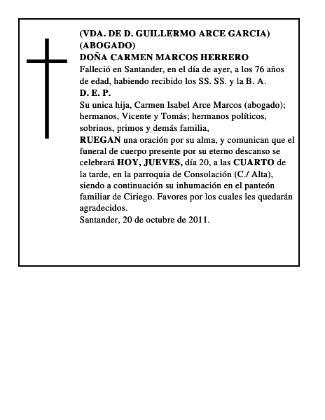 DOÑA CARMEN MARCOS HERRERO