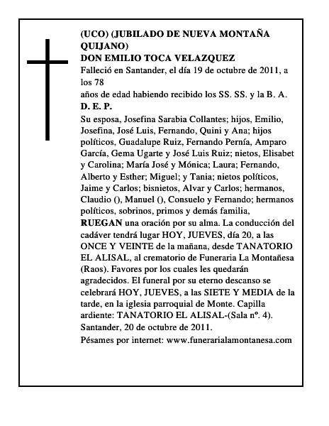 DON EMILIO TOCA VELAZQUEZ