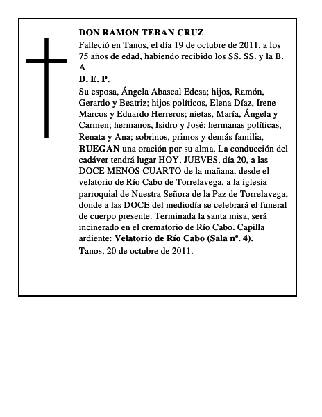 DON RAMON TERAN CRUZ