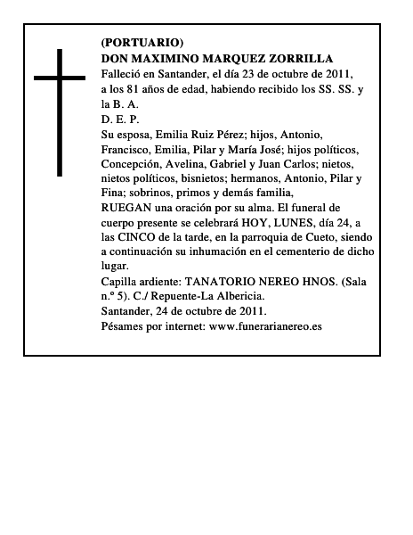 DON MAXIMINO MARQUEZ ZORRILLA