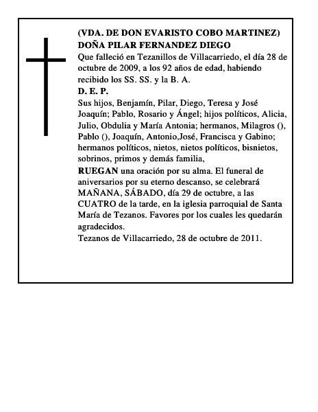 DOÑA PILAR FERNANDEZ DIEGO