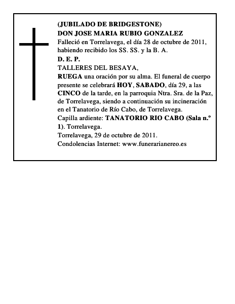 DON JOSE MARIA RUBIO GONZALEZ
