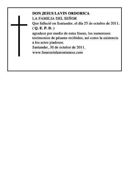 DON JESUS LAVIN ORDORICA
