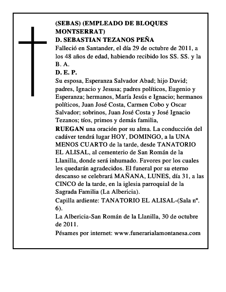 D. SEBASTIAN TEZANOS PEÑA