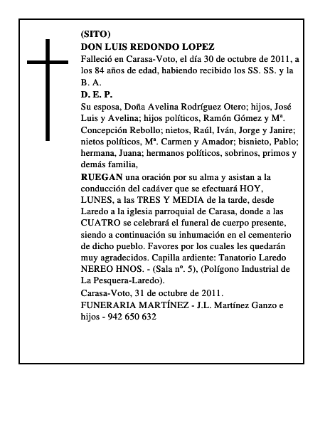 DON LUIS REDONDO LOPEZ