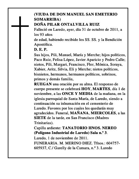 DOÑA PILAR ONTALVILLA RUIZ