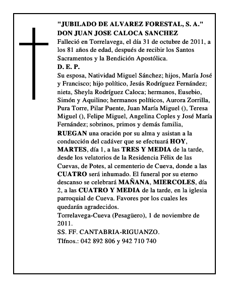 DON JUAN JOSE CALOCA SANCHEZ