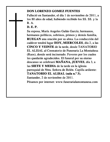 DON LORENZO GOMEZ FUENTES