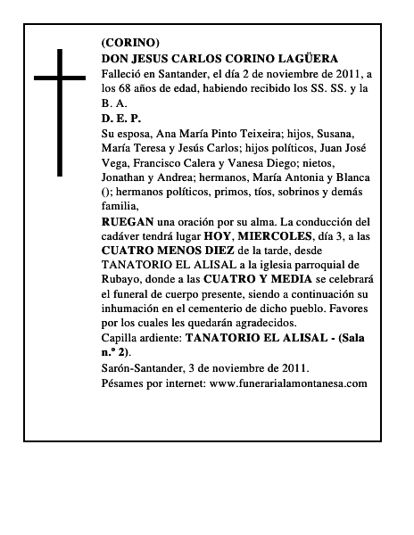 DON JESUS CARLOS CORINO LAGÜERA