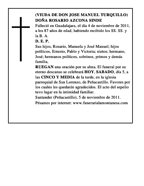 DOÑA ROSARIO AZCONA SINDE