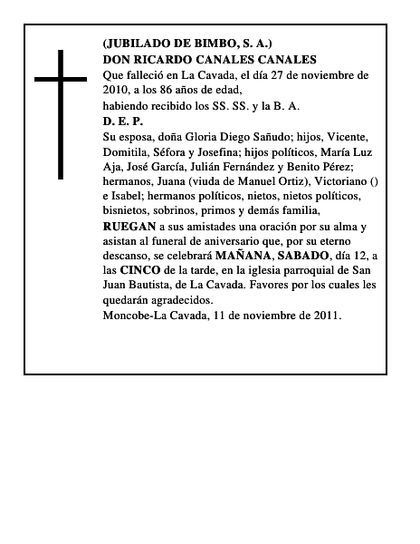 DON RICARDO CANALES CANALES