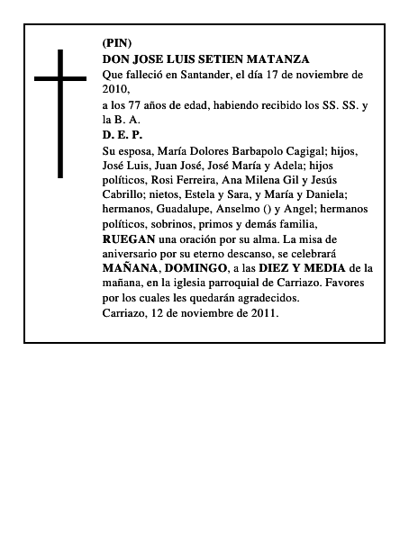 DON JOSE LUIS SETIEN MATANZA