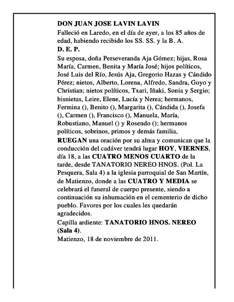 DON RAMON PERNIA ALVAREZDOÑA MARIA JESUS VELA VELEZ