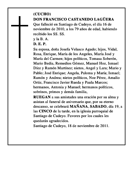 DON FRANCISCO CASTANEDO LAGÜERA