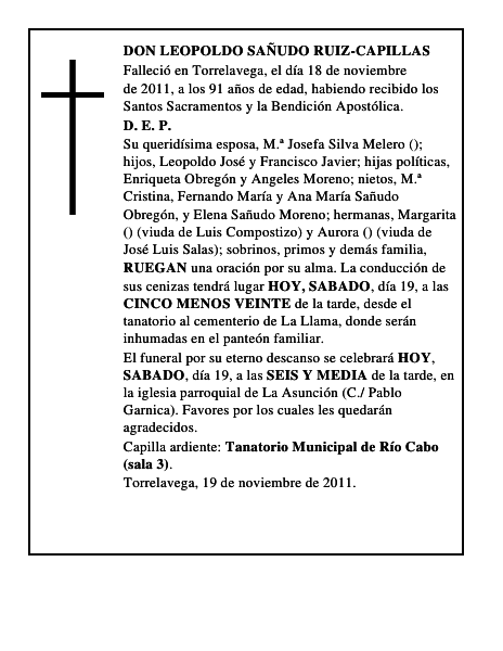 DON LEOPOLDO SAÑUDO RUIZ-CAPILLAS