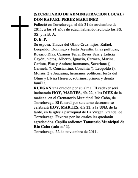 DON RAFAEL PEREZ MARTINEZ