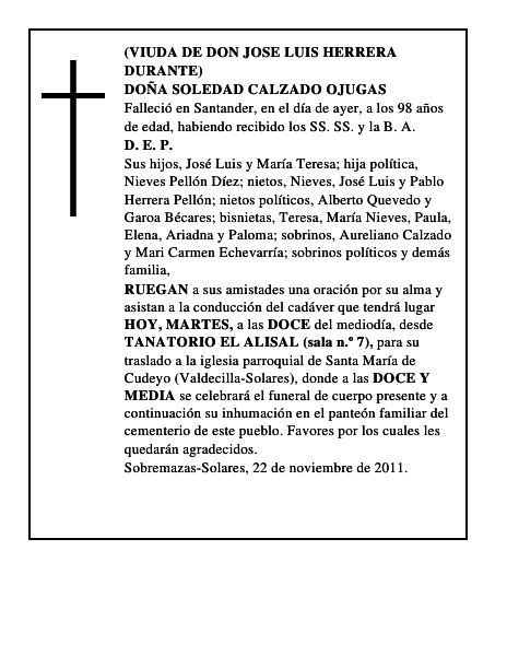 DOÑA SOLEDAD CALZADO OJUGAS