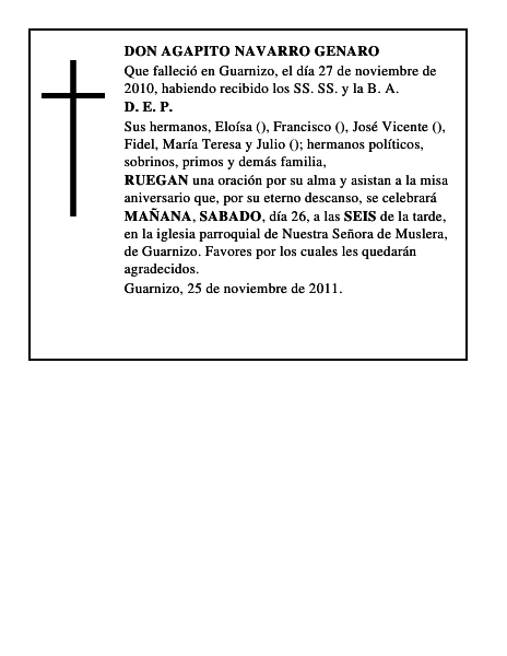 DON AGAPITO NAVARRO GENARO