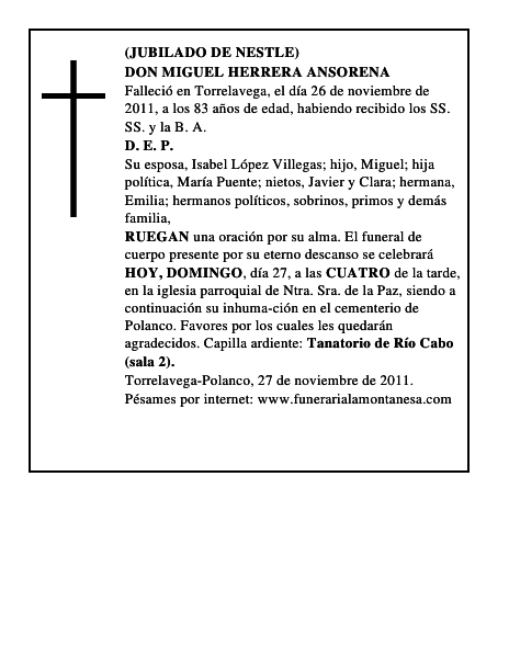 DON MIGUEL HERRERA ANSORENA