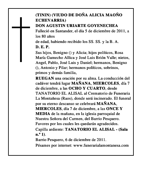 DON AGUSTIN URIARTE GOYENECHEA