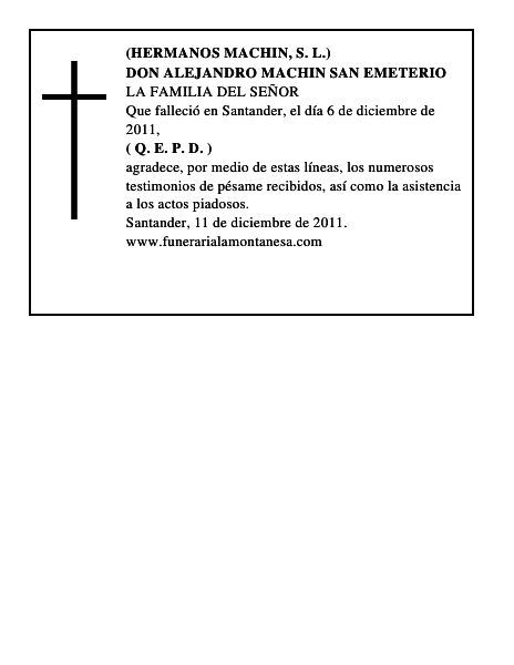 DON ALEJANDRO MACHIN SAN EMETERIO