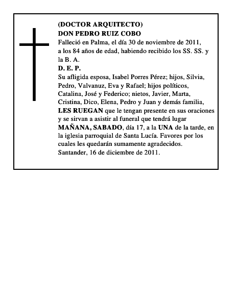 DON PEDRO RUIZ COBO