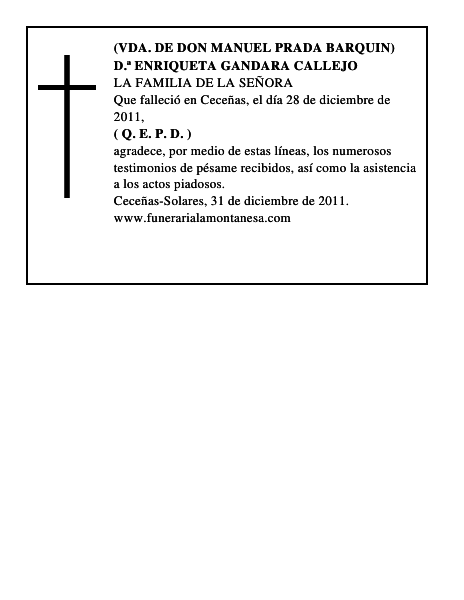 D.ª ENRIQUETA GANDARA CALLEJO