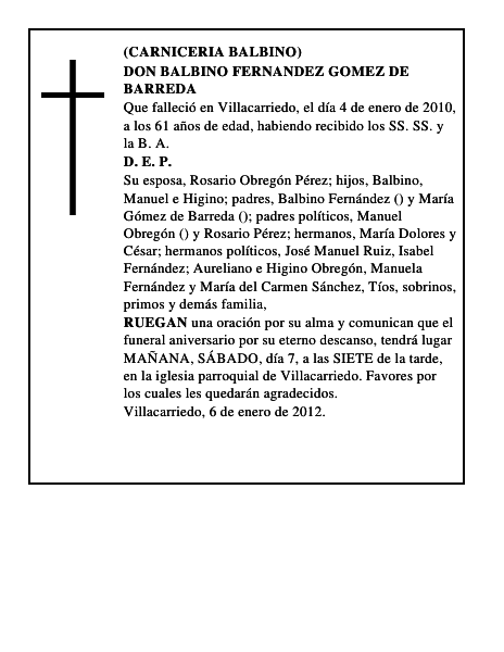 DON BALBINO FERNANDEZ GOMEZ DE BARREDA