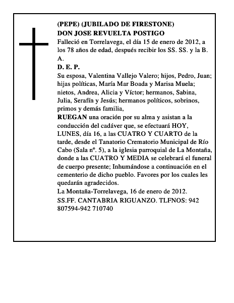 DON JOSE REVUELTA POSTIGO