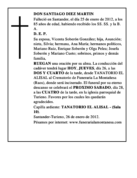 DON SANTIAGO DIEZ MARTIN