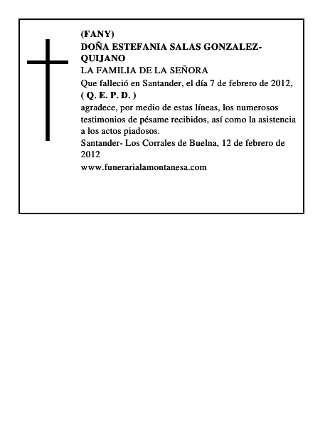 DOÑA ESTEFANIA SALAS GONZALEZ- QUIJANO