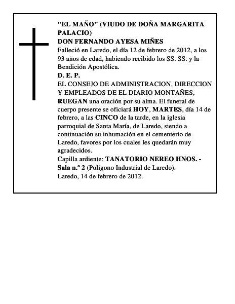 DON FERNANDO AYESA MIÑES