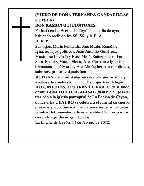 DON RAMON OTI PONTONES