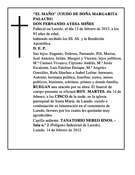 DON FERNANDO AYESA MIÑES