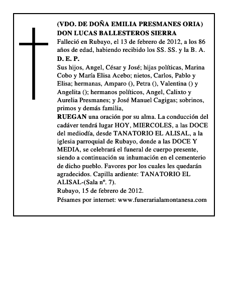 DON LUCAS BALLESTEROS SIERRA