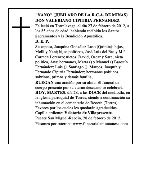 DON VALERIANO CIPITRIA FERNANDEZ