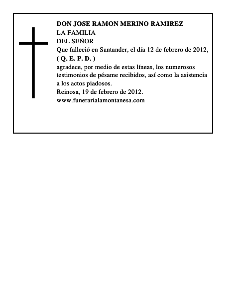 DON JOSE RAMON MERINO RAMIREZ