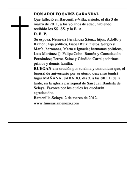 DON ADOLFO SAINZ GARANDAL