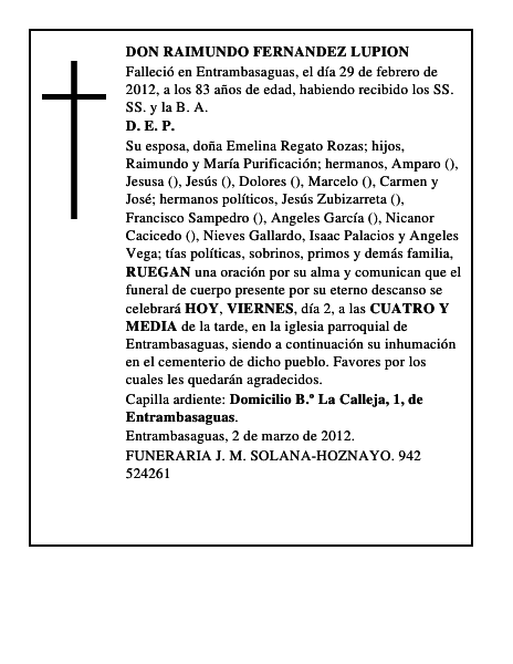 DON RAIMUNDO FERNANDEZ LUPION