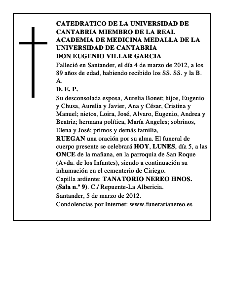 DON EUGENIO VILLAR GARCIA
